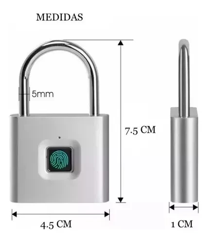 Miniatura 3 de CANDADO HUELLA DIGITAL 2211-44
